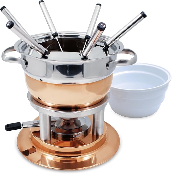 Swissmar Lausanne 11 Piece Copper Fondue Set
