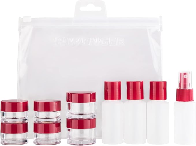 Wenger 10 Piece Travel Bottle Set - Clear