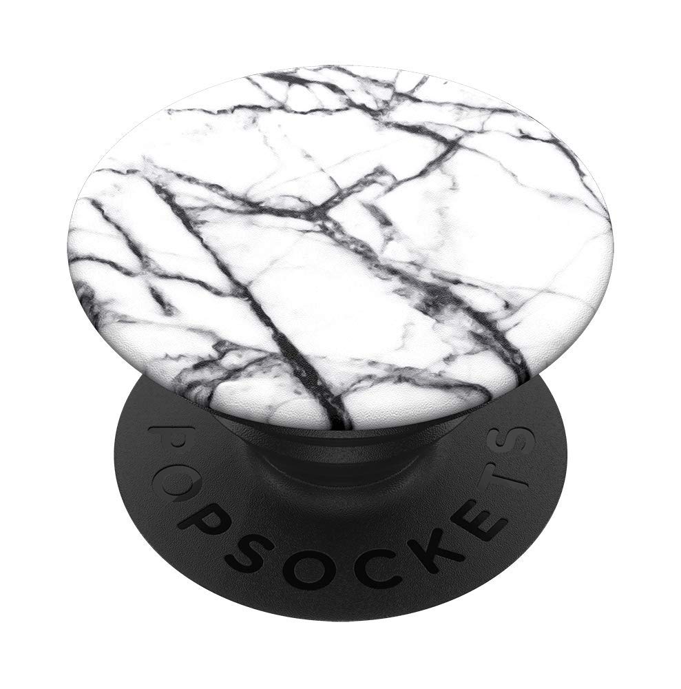 PopSockets Swappable PopGrip (Dove White Marble)