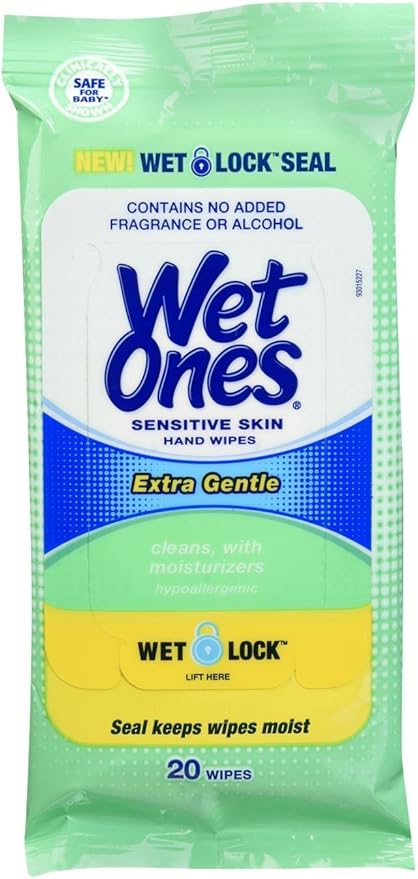Wet Ones Sensitive Skin Hand Tissue - 40 wipes