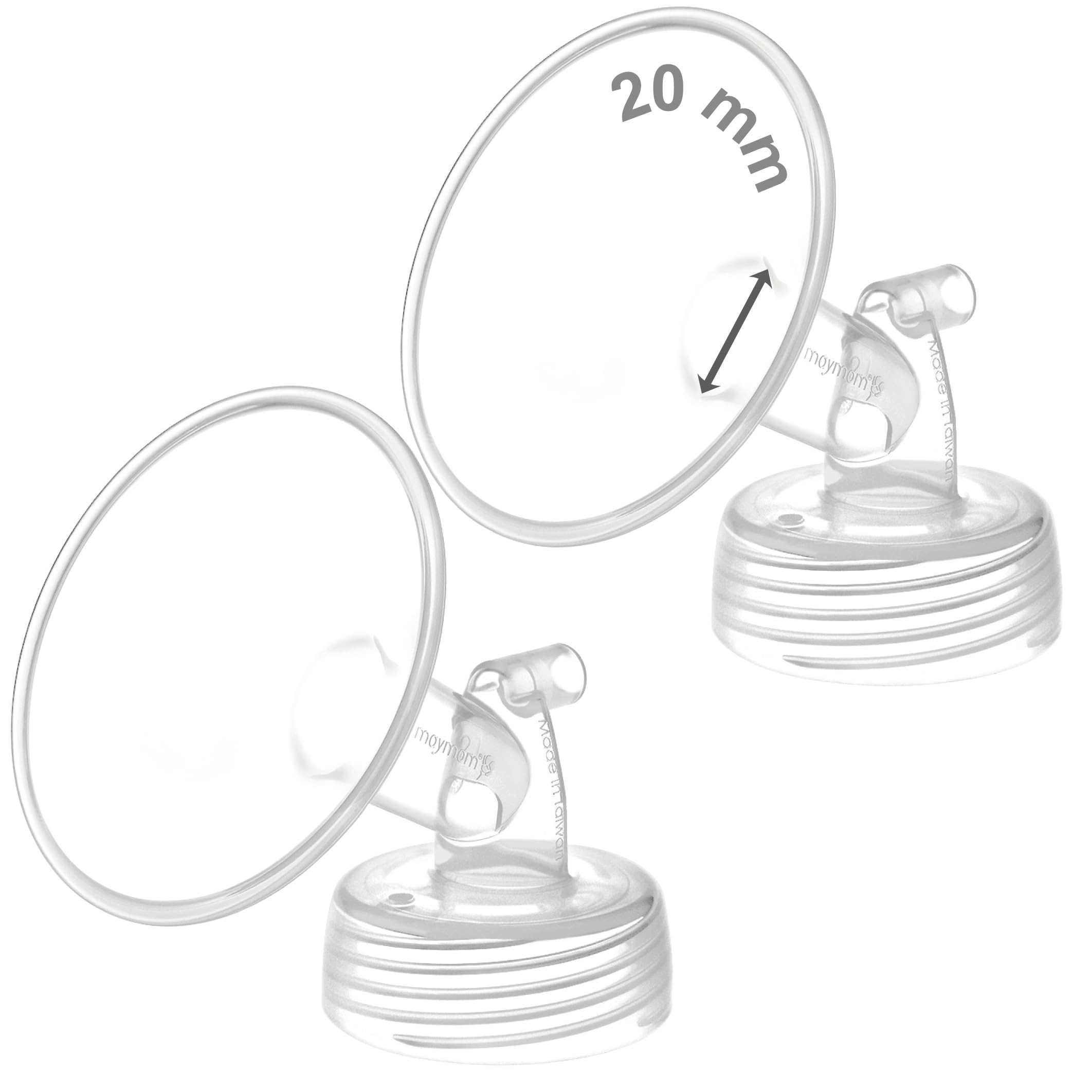 Maymom Wide Neck Pump Part Compatible with Spectra 20 mm Flange in S1/S2 Pumps; Incl Wide Mouth Flange; Not Original Spectra Flange; Replaces