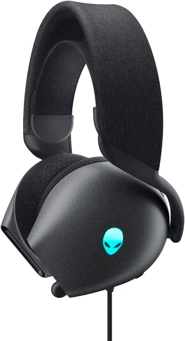 Alienware AW520H Wired Gaming Headset - Dolby Atmos, Unidirectional, Alienfx 16.8 Million RGB Colors, Microphone Mute, Volume On-Headset Controls,