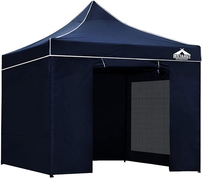 Gazebo Pop Up Marquee 3x3m Folding Wedding Tent Gazebos Shade White-Instahut