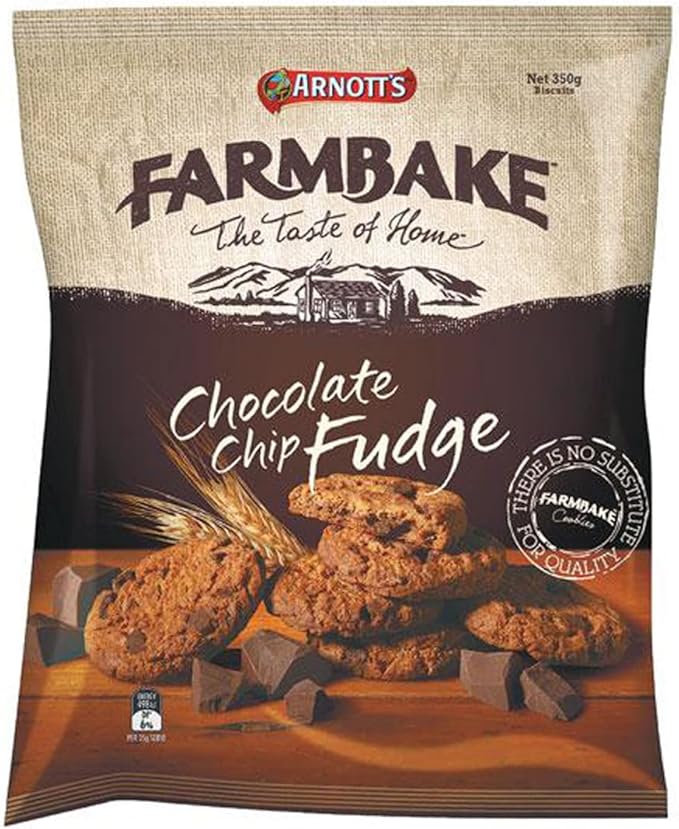 Arnott's Farmbake Chocolate Chip Fudge Cookies 350g