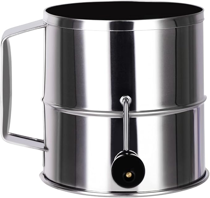 Chef Inox 8-Cup Crank Handle Flour Sifter