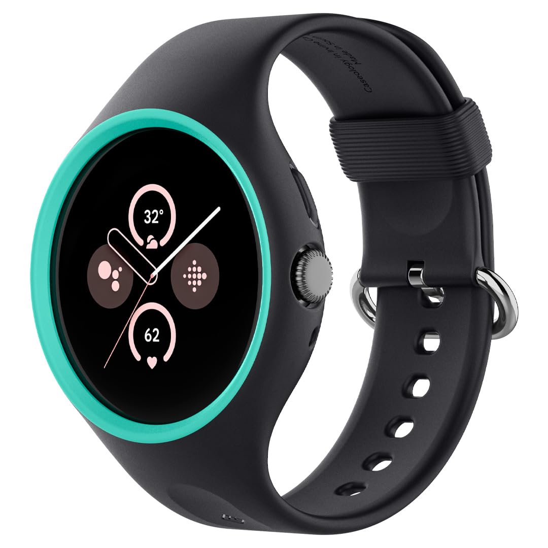 Caseology by SPIGEN Google Pixel Watch 3 41mm / 2 Case, Genuine Nano Pop Strap Wristband Cover for Google - Prune Charcoal