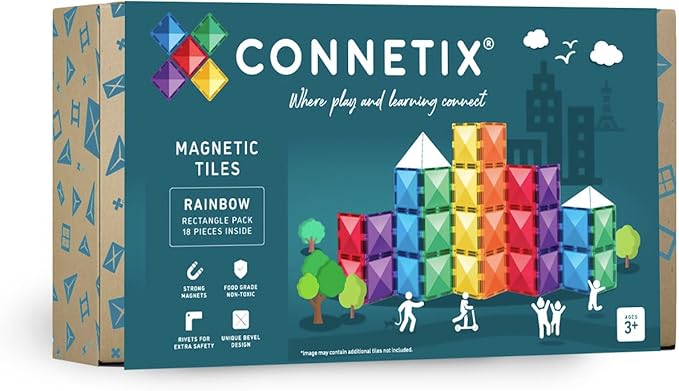 Connetix - Rainbow Rectangle Pack | 18 Piece
