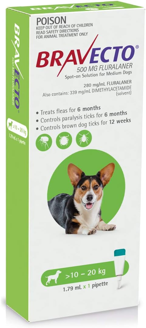Bravecto Spot On Dogs Medium 10-20kg