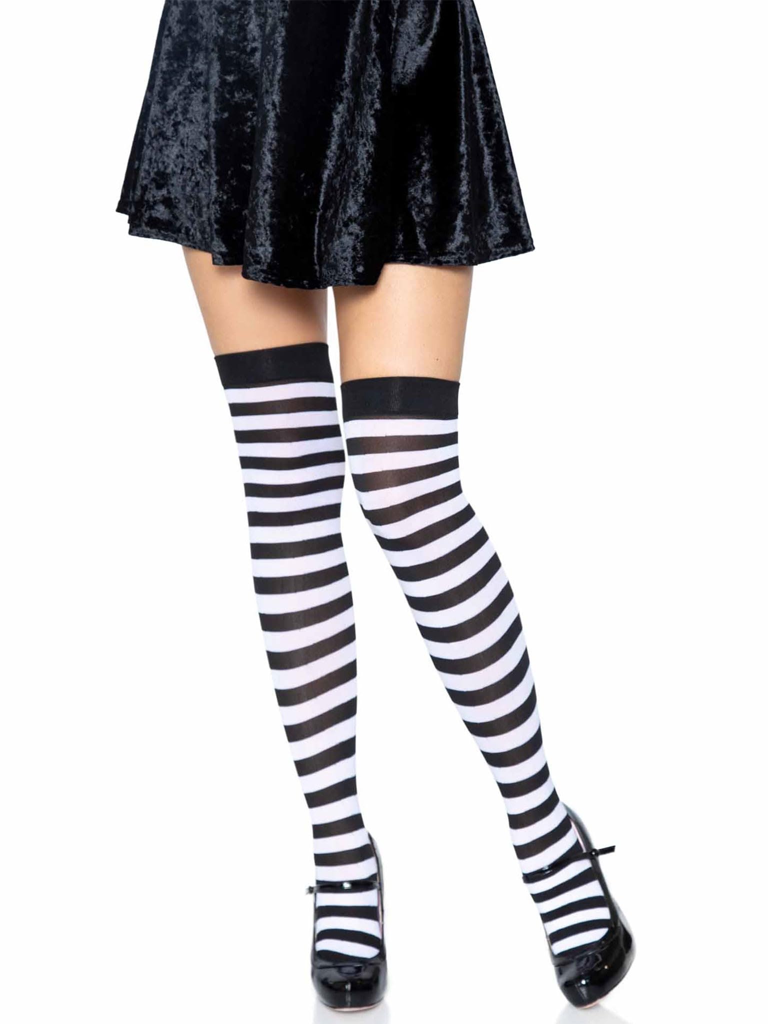 Black / Purple Striped Stockings H3103651