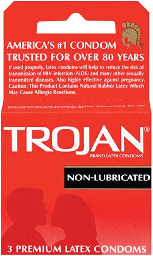 Trojan Condoms Non-Lubricated - 3 Each