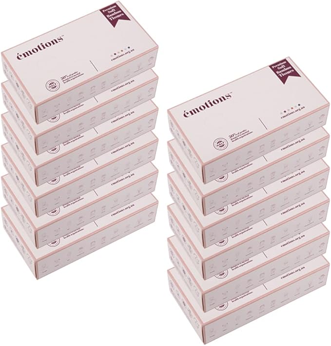 12pk Emotions 100% Bamboo Eco-friendly 90 Sheet Box Soft Facial Tissues Paper