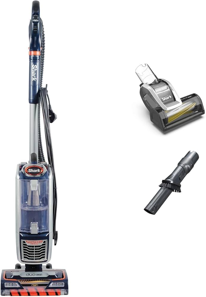 Shark Upright Vacuum Cleaner [NZ801UKT] Powered Lift-away With Anti-hair Wrap Technology, Pet Hair, Navy and Orange