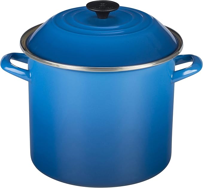 Le Creuset 10-Quart Enameled Steel Stockpot White