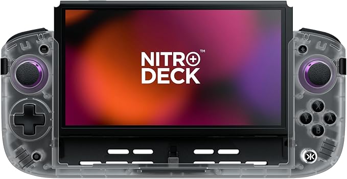 Nitro Deck+ Controller for Nintendo Switch - Clear White with Bag