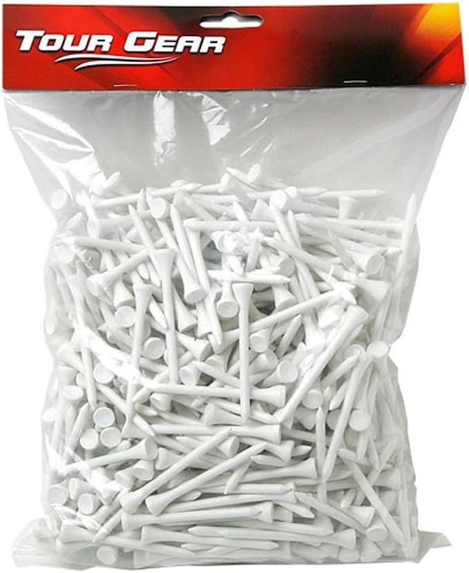 Hireko Wood Golf Tees, 500-Piece Pack (Assorted Sizes)