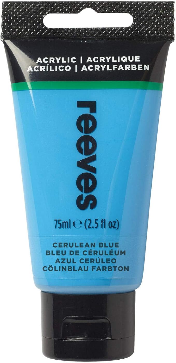 Reeves Fine Acrylic Paint Cerulean Blue Hue 75ml