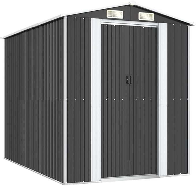 Garden Shed Anthracite 192x274x223 cm Galvanised Steel