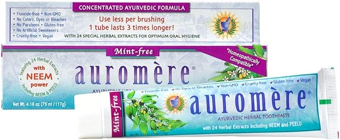 Auromere Toothpaste Ayurvedic Mint Free 117g