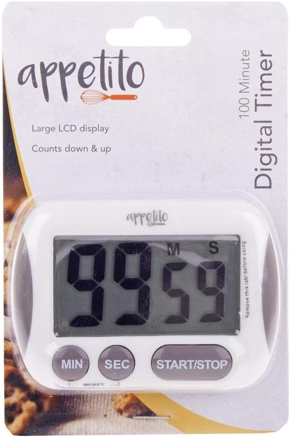 Appetito Digital Timer With Large LCD Display 100 Minutes