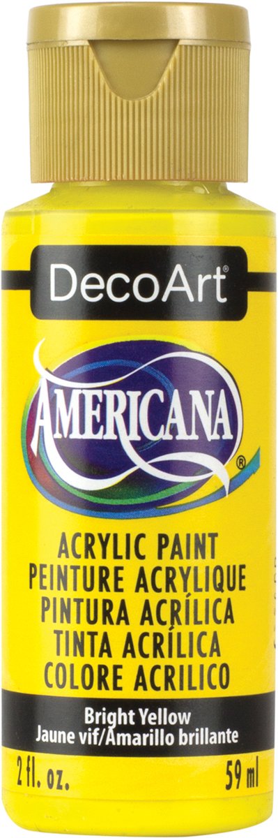 Americana Acrylic Paint 2oz Bright Yellow - Transparent