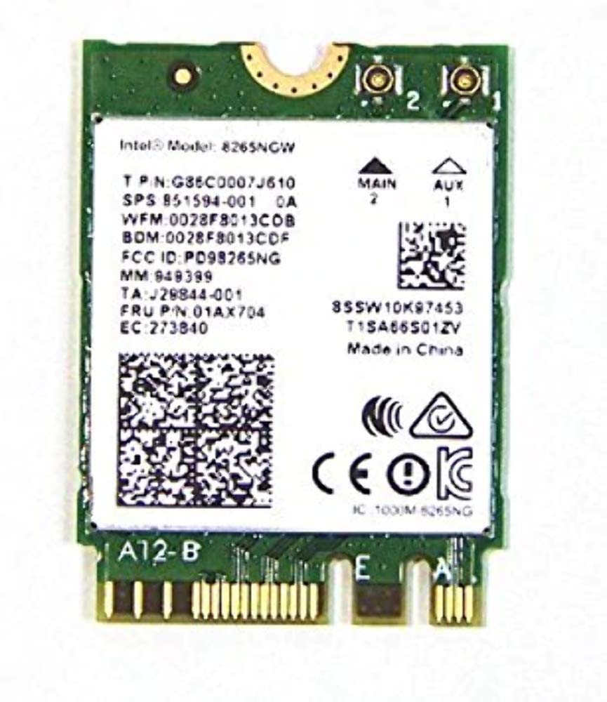 Intel 8265.NGWMG Network Card Internal WLAN 867 Mbit/s