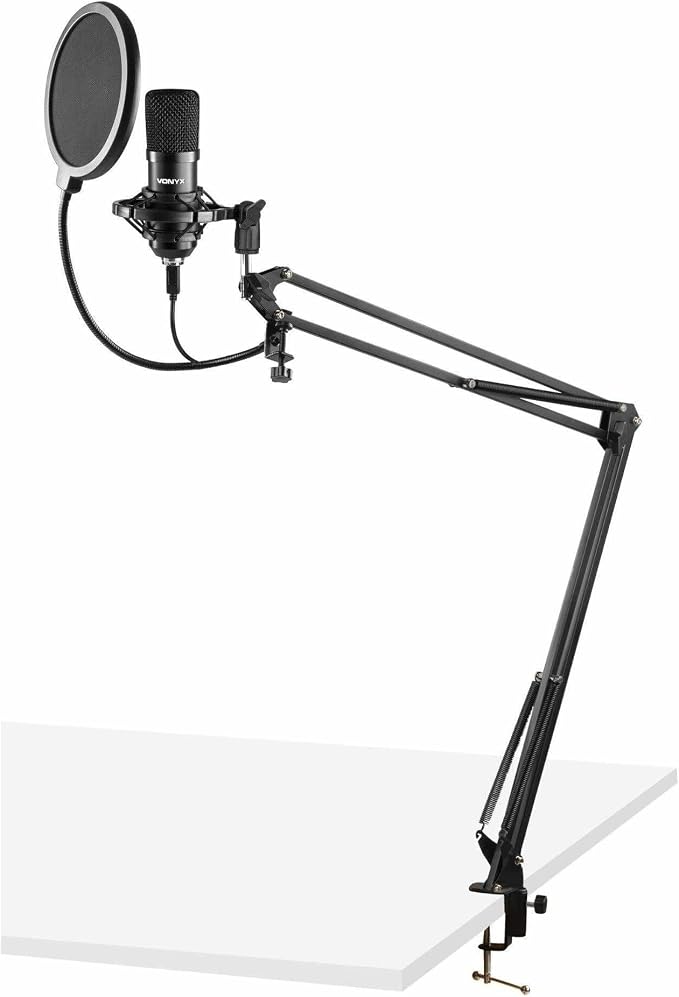 Vonyx CMS300B Studio Microphone Set USB Echo Black