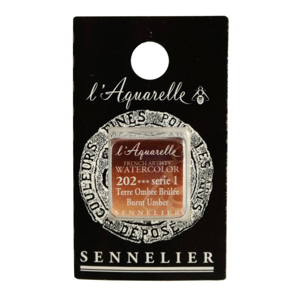 Sennelier : Watercolour Paint : Half Pan : Burnt Umber