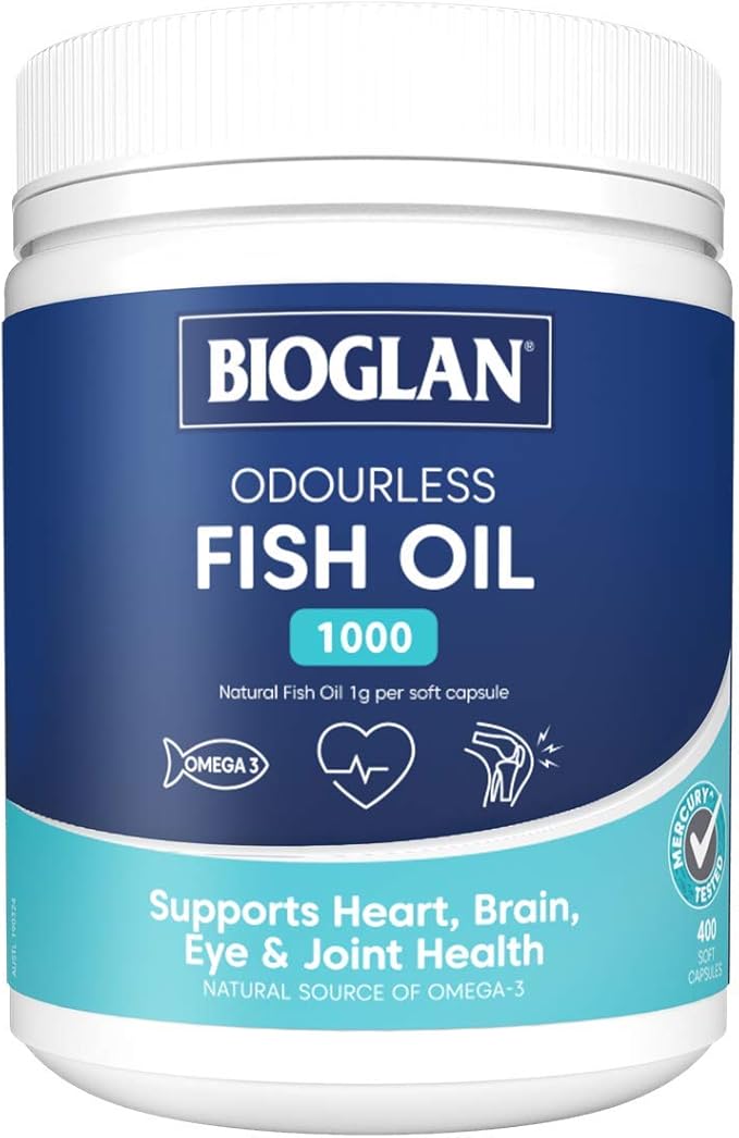 Bioglan Odourless Fish Oil 1000mg - 400 Soft Capsules
