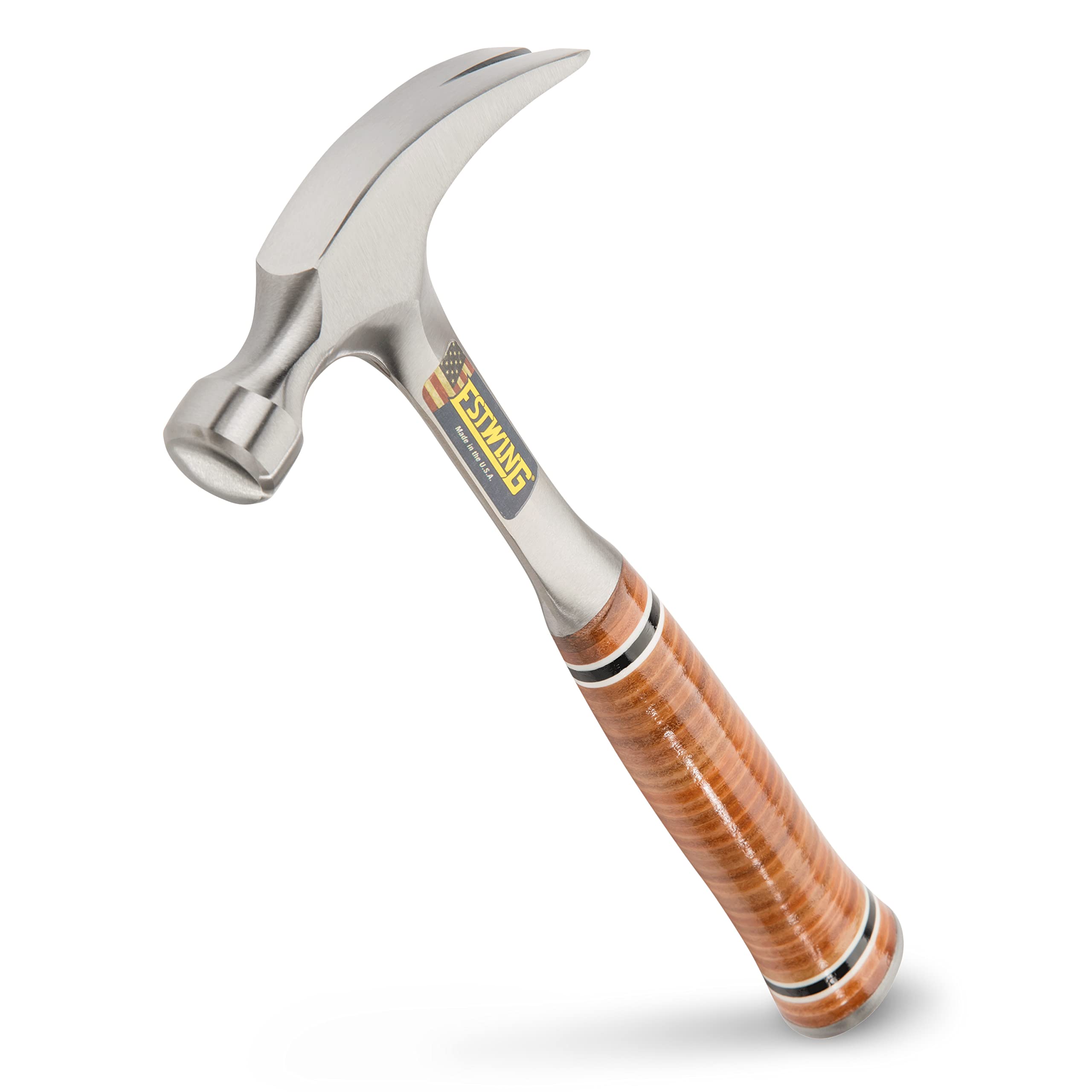 Estwing E12S 12oz Straight Claw Hammer, Smooth Face, Leather Handle