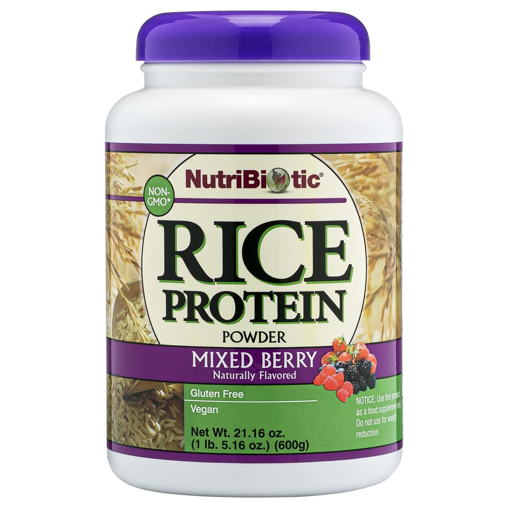 NutriBiotic, Rice Protein Powder, Mixed Berry, 1 lb. (600 g)