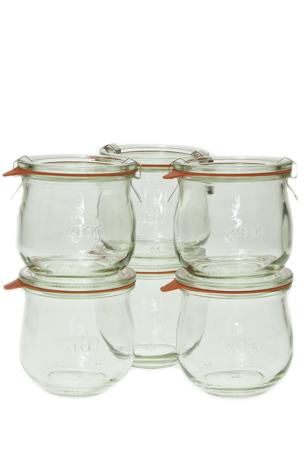 Weck 746 1/5 Liter Tulip Jar, 12.5 oz - Set of 6