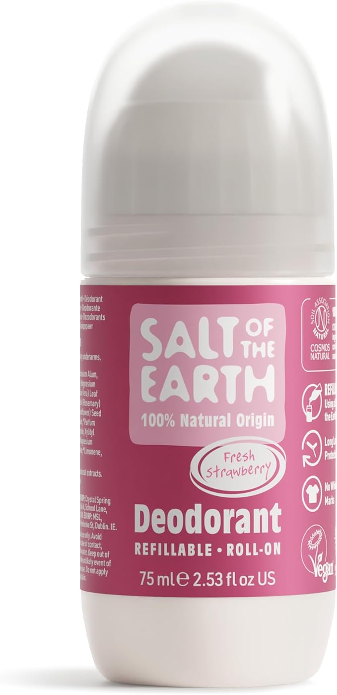 Salt of The Earth Sweet Strawberry Refillable Roll-on Deodorant 75ml