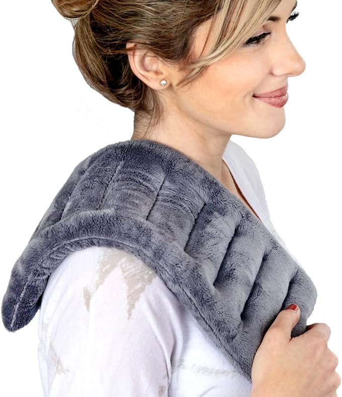 Purple Moon Heating Pad Heat Pack - Wheat Bag 40x15cm Grey
