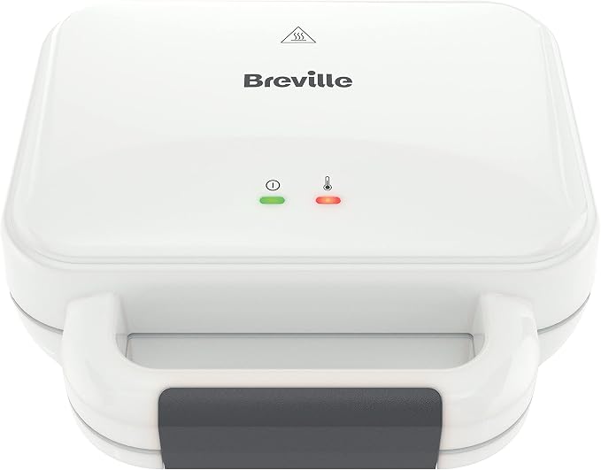 Breville Deep Fill Toastie Maker | 2 Slice Sandwich Toaster | Non-stick Plates | Cooks A Toastie in 5 Minutes | White [VST091]
