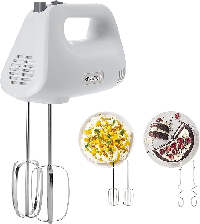 Kenwood Hand Mixer, 5 Speeds, 450W, HMP30.A0WH, White, White