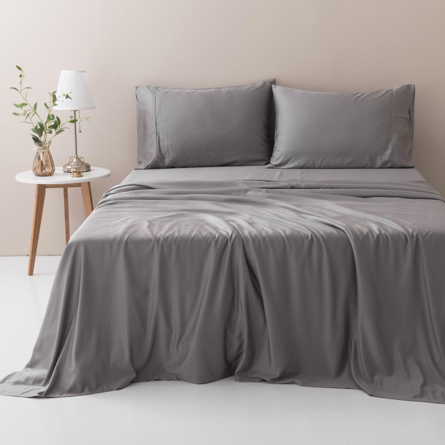 Bamboo Sheet Set - Stone Grey, Single