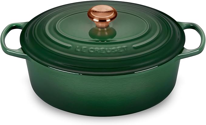 Le Creuset Enameled Cast Iron Signature Round Wide Dutch Oven, 6.75 Qt, Oyster