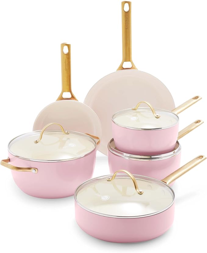Padova 10pc Cookware Sets, Blush | Healthy Ceramic Nonstick Cookware | GreenPan Australia