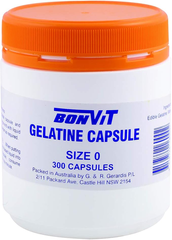 Bonvit Empty Gelatine Capsules Size 0