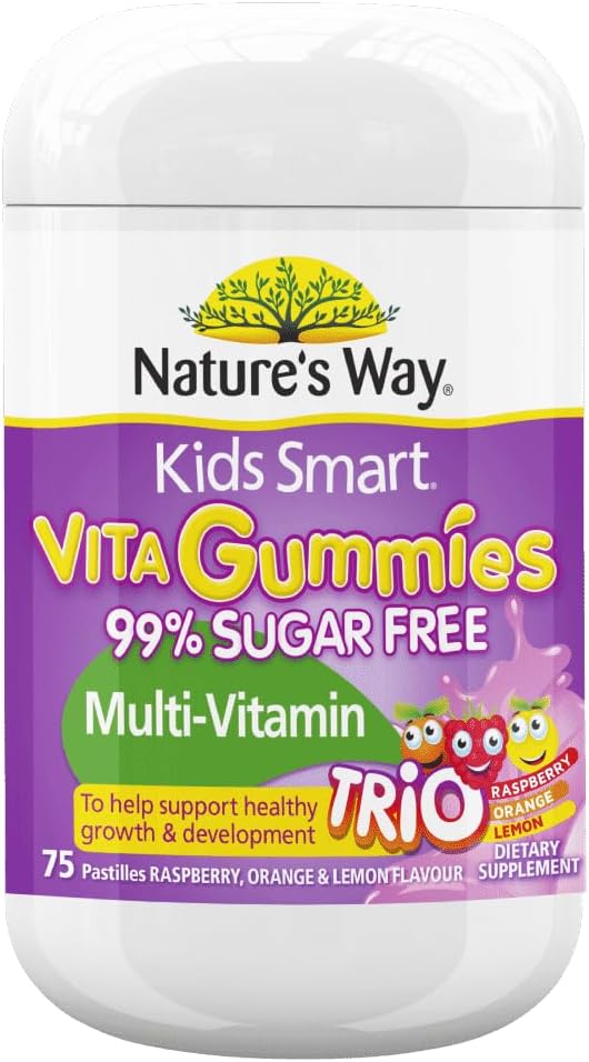 Nature's Way Kids Smart Vita Gummies Sugar Free Trio Multi 75 Pastilles