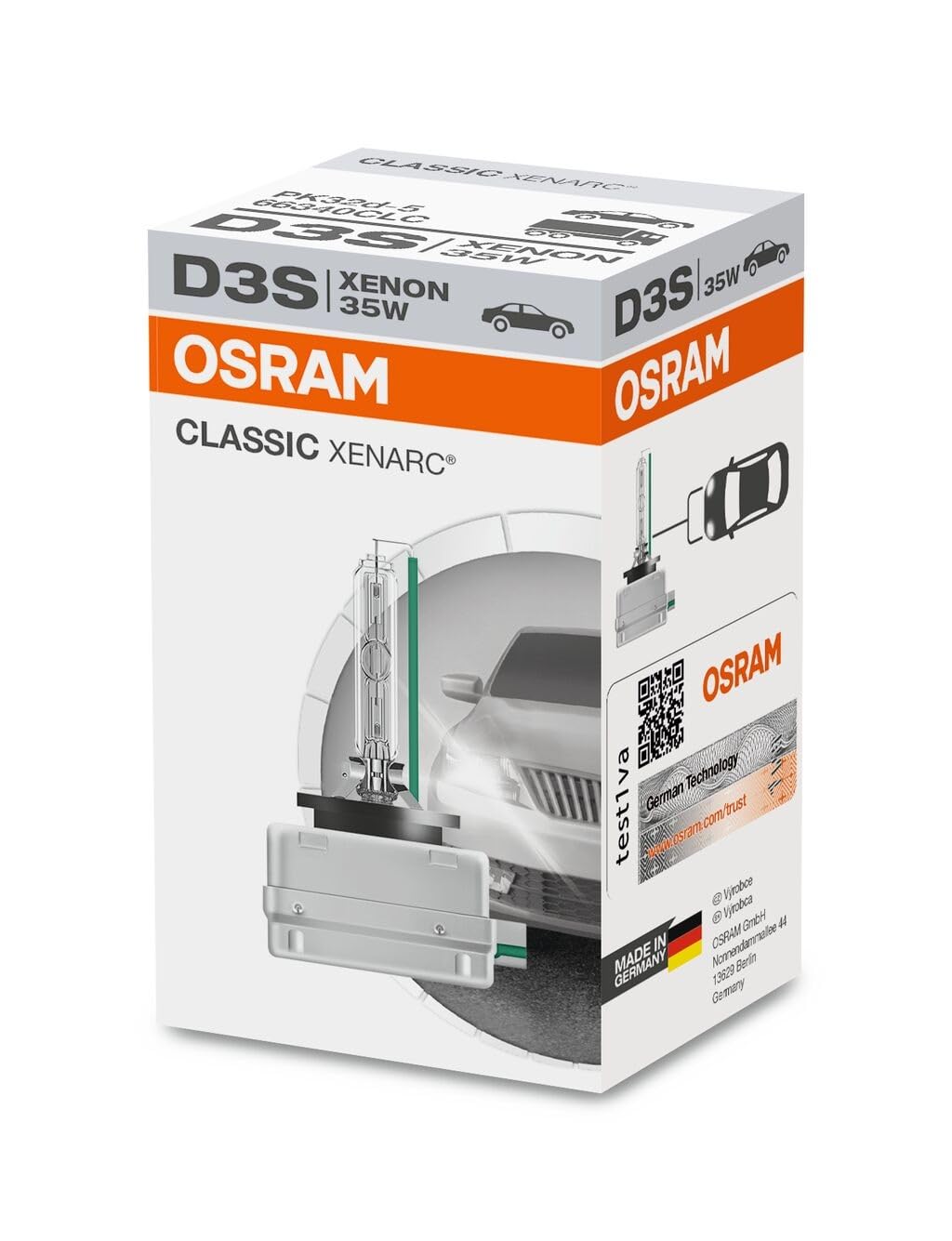 Osram Xenarc Original 4500k D3S Xenon Bulb - 66340