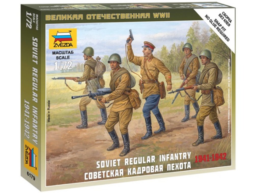 Zvezda - 6179 1/72 Soviet Regular Infantry 1941-42 Plastic Model Kit