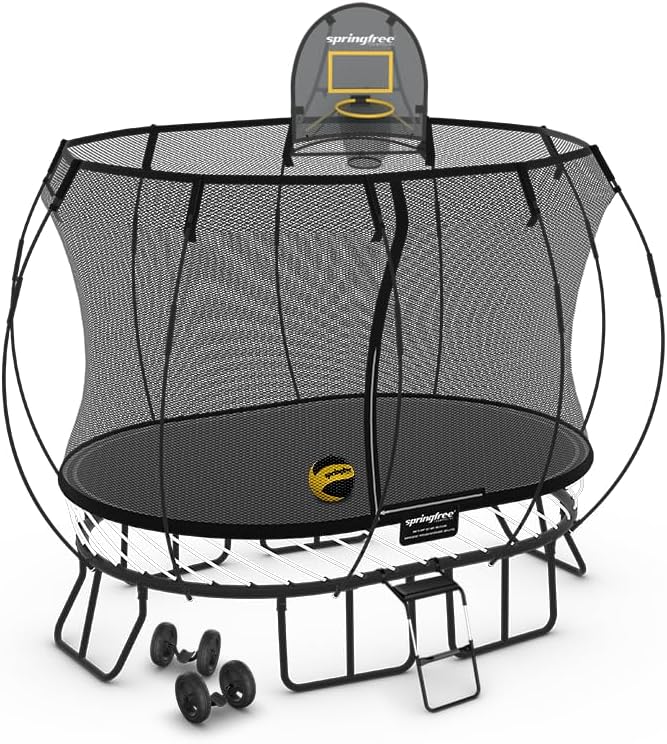 Springfree Compact Oval Trampoline 1.9m x 2.7m Moving Bundle