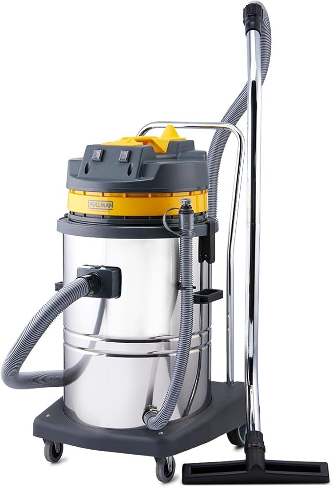 Pullman 60L 2000W Wet/Dry Commercial Stainless Steel Canister Vacuum Cleaner