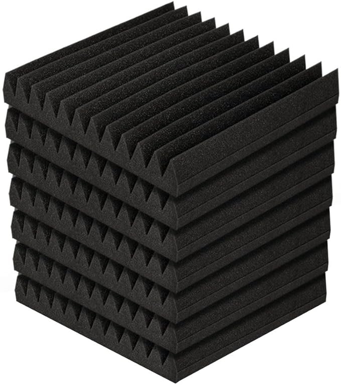 20pcs Acoustic Foam Panels Tiles Studio Sound Absorbtion Wedge 30x30cm