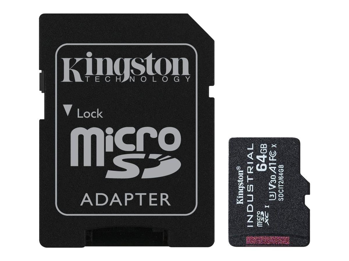 Kingston Industrial microSDXC Memory Card - 64GB UHS-I - U3 - V30 - A1 - Read Up