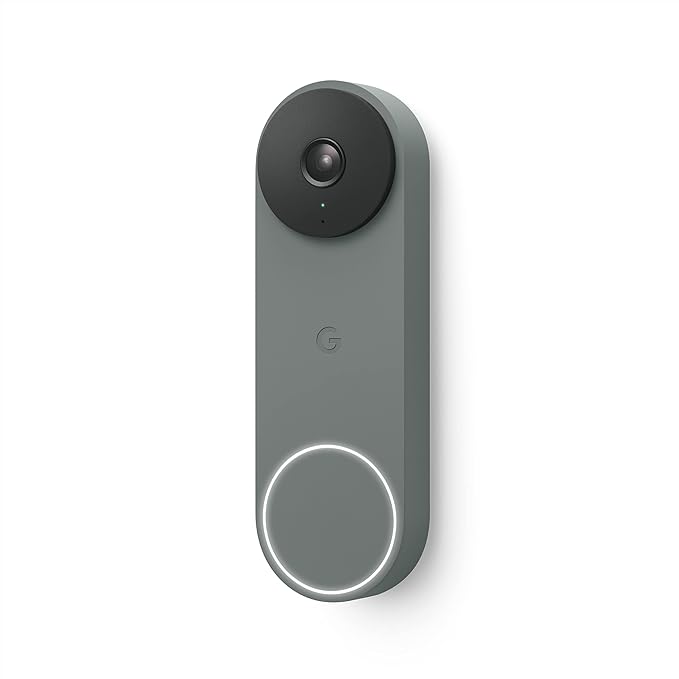 Google Nest Doorbell Wired, Ash, 16 24 VAC, Single Tenant, Resolution 2MP, 1