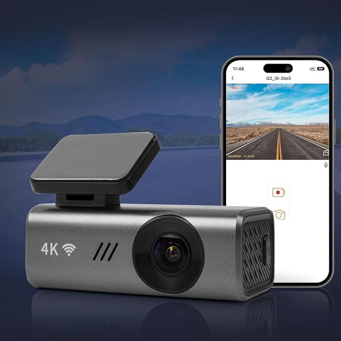 Manan Dash Camera 4K Wifi UHD Front Car Recorder Voice Control Night Vision 64G