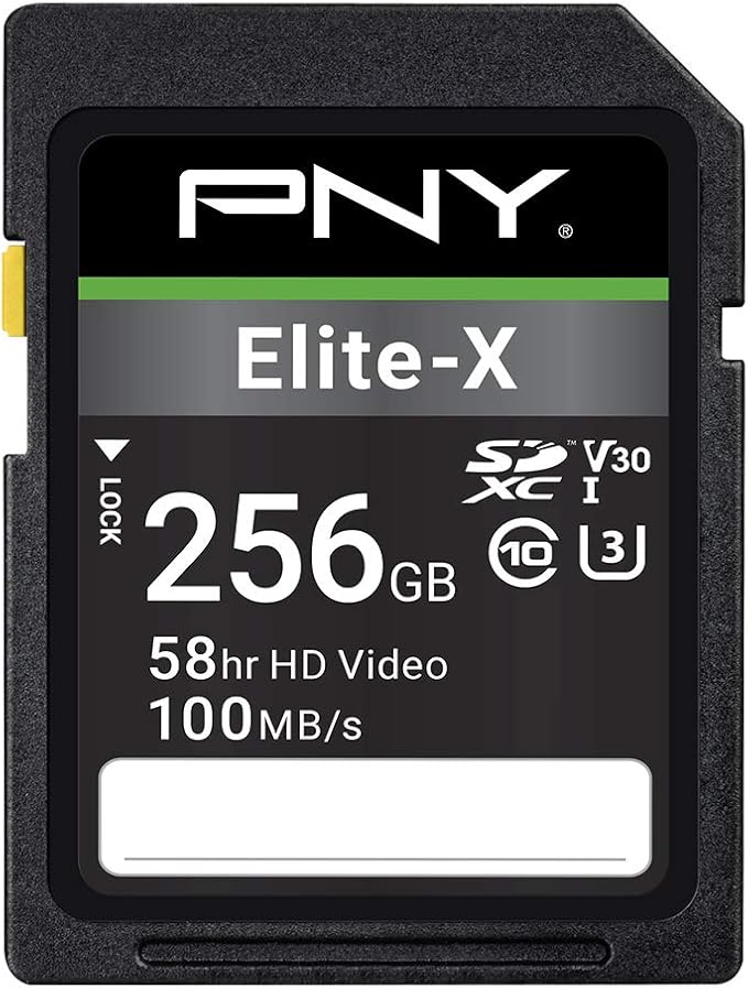 PNY Elite-X SDXC Card 256GB Class 10 UHS-I U3 100MB/s
