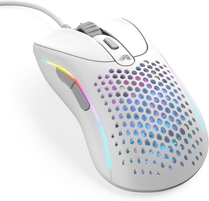 Glorious Model D 2 RGB Gaming Mouse, Matte White